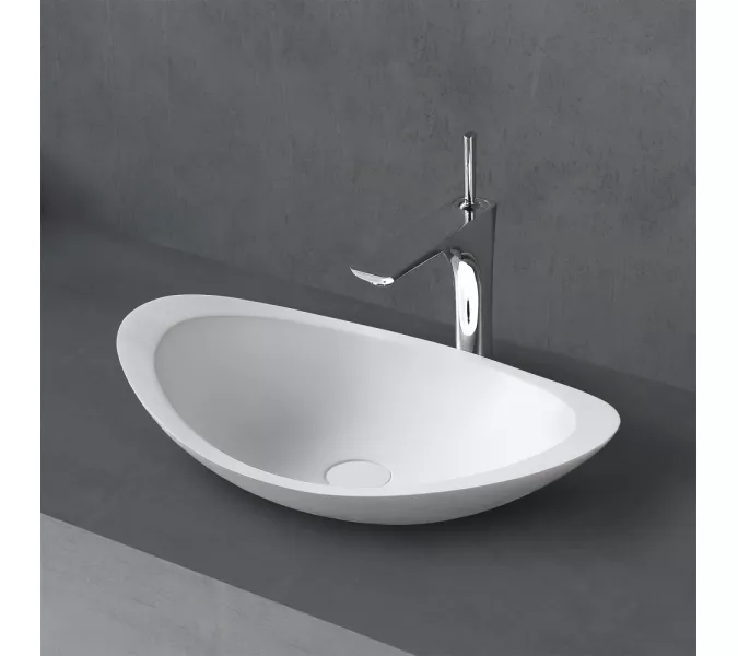 Раковина накладная ABBER Stein AS2606 белая матовая