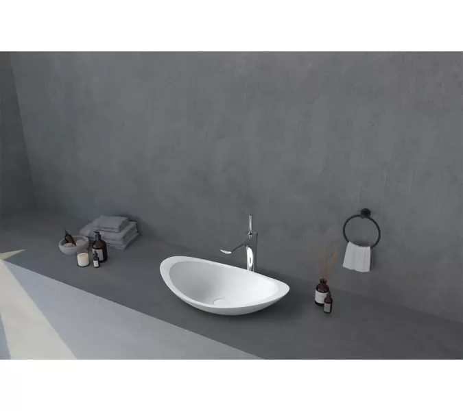 Раковина накладная ABBER Stein AS2606 белая матовая, изображение 2