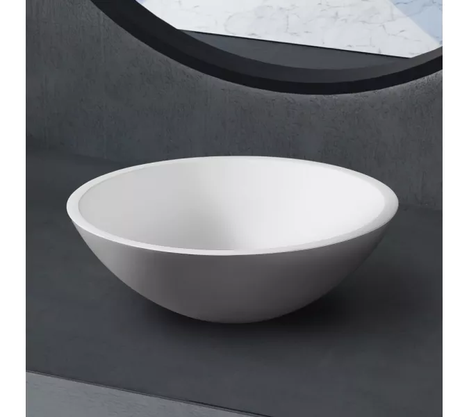 Раковина накладная ABBER Stein AS2608 белая матовая