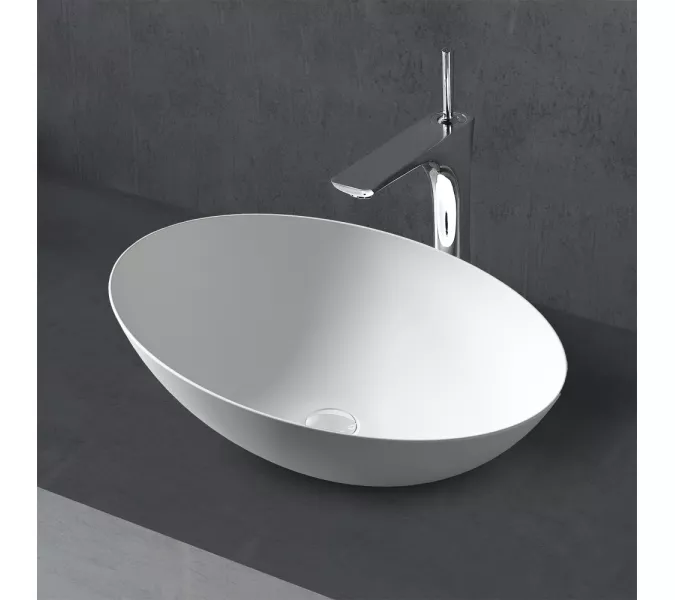 Раковина накладная ABBER Stein AS2609 белая матовая