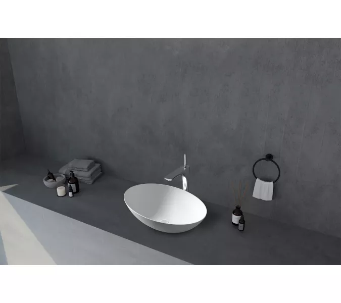 Раковина накладная ABBER Stein AS2609 белая матовая, изображение 2