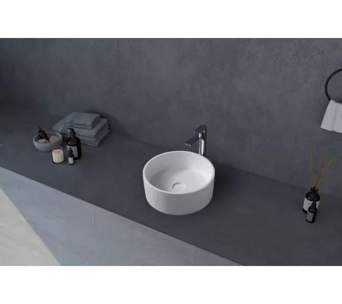 Раковина накладная ABBER Stein AS2612 белая матовая, изображение 2