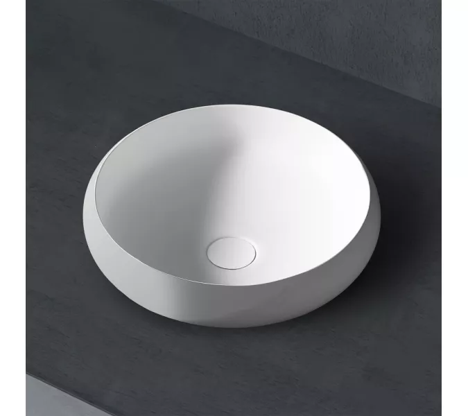 Раковина накладная ABBER Stein AS2613 белая матовая