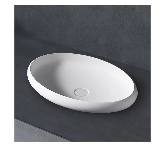 Раковина накладная ABBER Stein AS2614 белая матовая