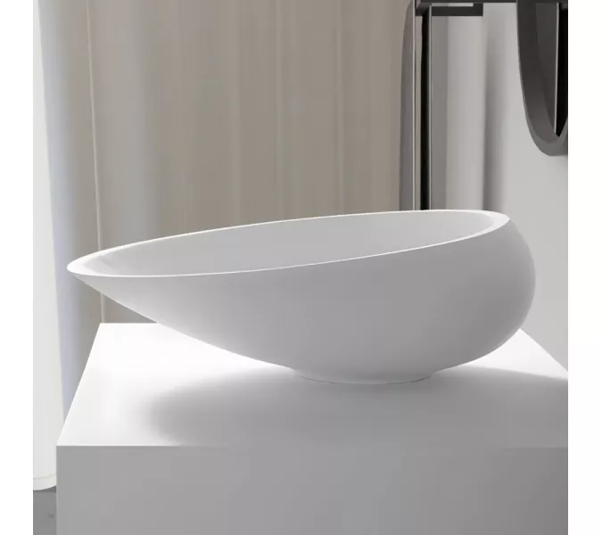 Раковина накладная ABBER Stein AS2616 белая матовая