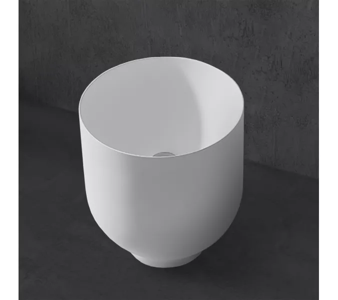 Раковина накладная ABBER Stein AS2618 белая матовая