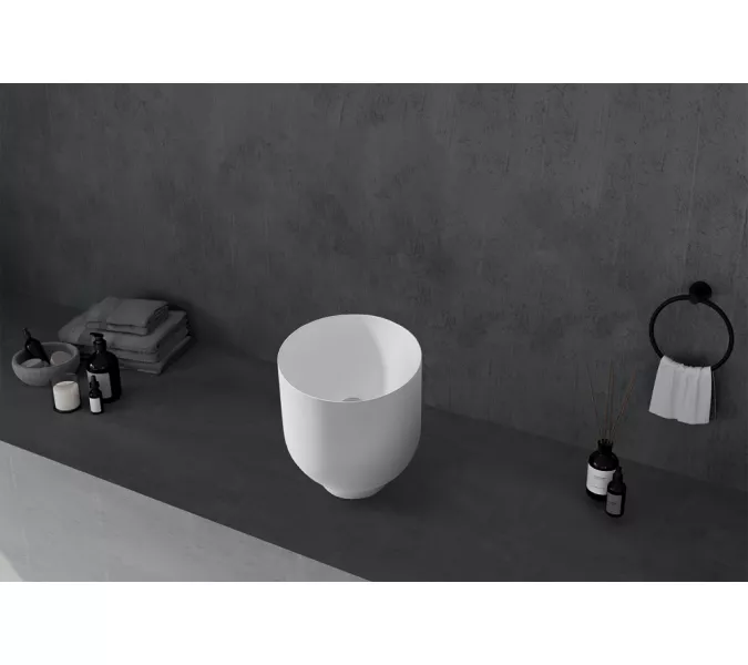 Раковина накладная ABBER Stein AS2618 белая матовая, изображение 2