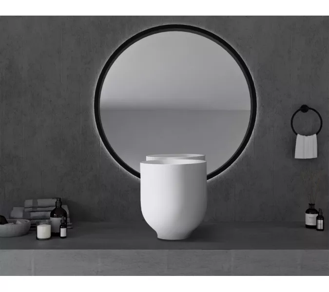 Раковина накладная ABBER Stein AS2618 белая матовая, изображение 3