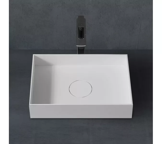 Раковина накладная ABBER Stein AS2621 белая матовая