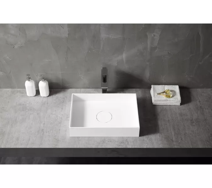 Раковина накладная ABBER Stein AS2621 белая матовая, изображение 3