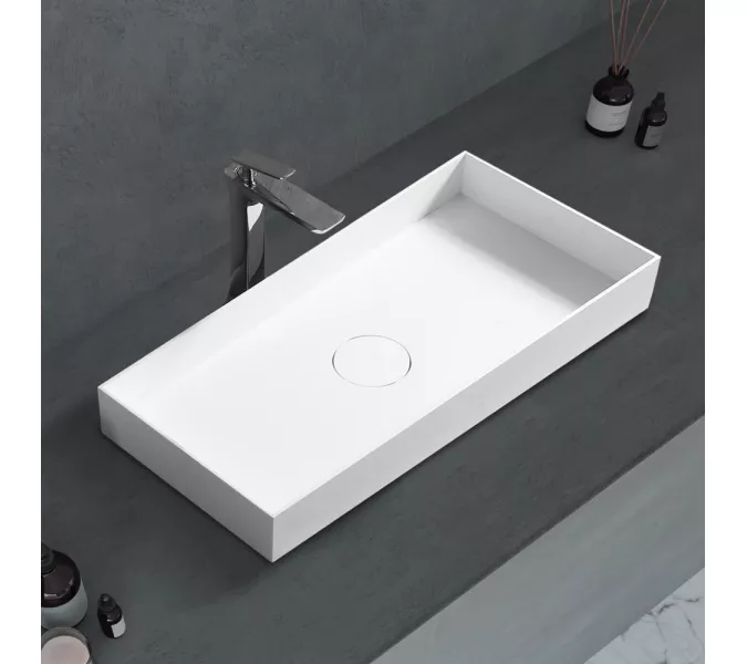 Раковина накладная ABBER Stein AS2622 белая матовая