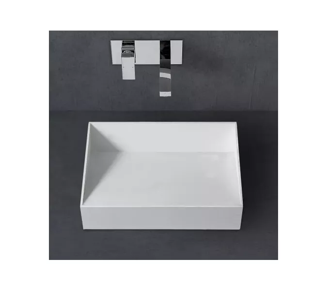 Раковина накладная ABBER Stein AS2623 белая матовая