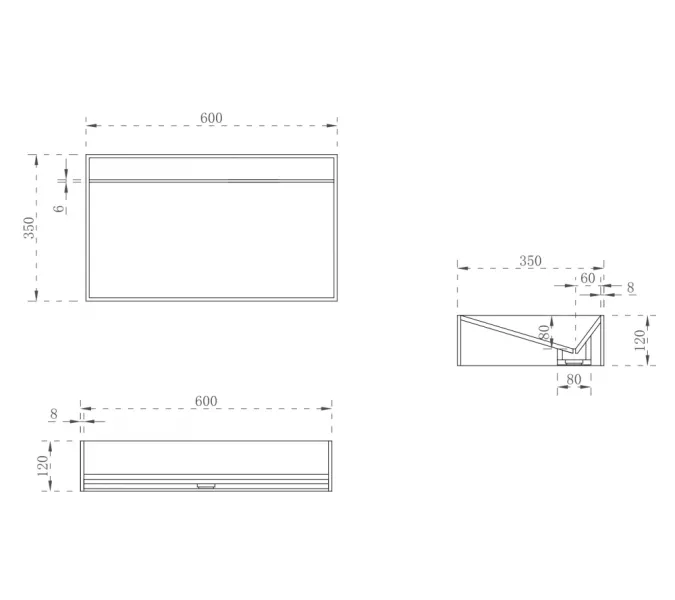 Раковина накладная ABBER Stein AS2623 белая матовая, изображение 4