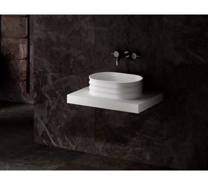 Раковина накладная ABBER Stein AS2650 белая матовая, изображение 2