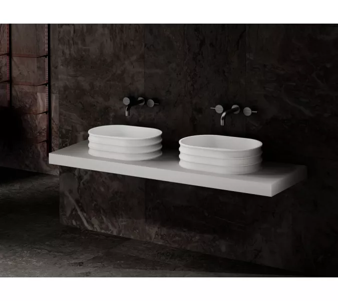 Раковина накладная ABBER Stein AS2650 белая матовая, изображение 4