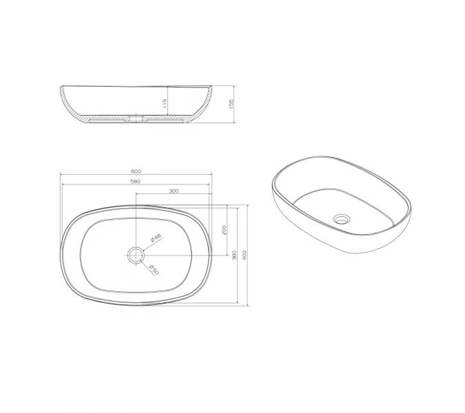 Раковина накладная прозрачная ABBER Kristall AT2805Emerald зеленая, Выбрать цвет: Зеленый, изображение 5