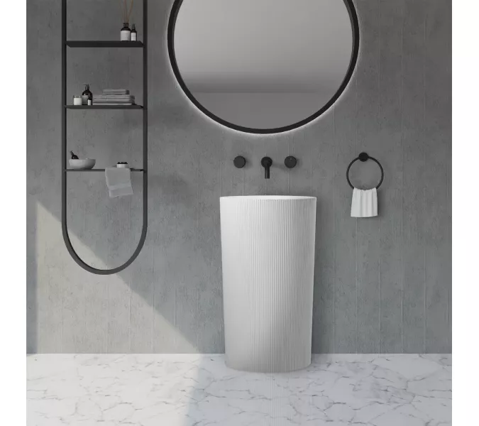 Раковина отдельностоящая ABBER Stein AS2501-H белая матовая, Выбрать цвет: Белый, изображение 2