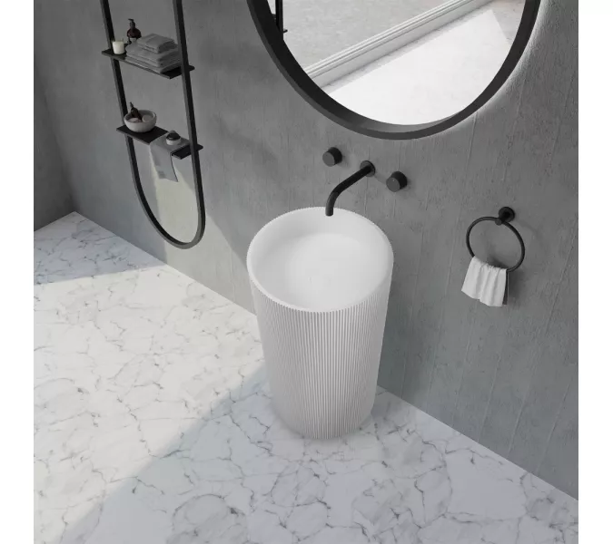 Раковина отдельностоящая ABBER Stein AS2501-H белая матовая, Выбрать цвет: Белый, изображение 3