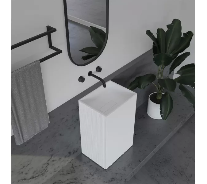 Раковина отдельностоящая ABBER Stein AS2503-H белая матовая, изображение 2