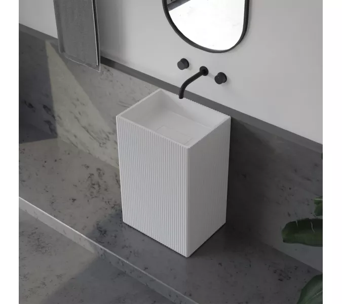 Раковина отдельностоящая ABBER Stein AS2503-H белая матовая, изображение 3