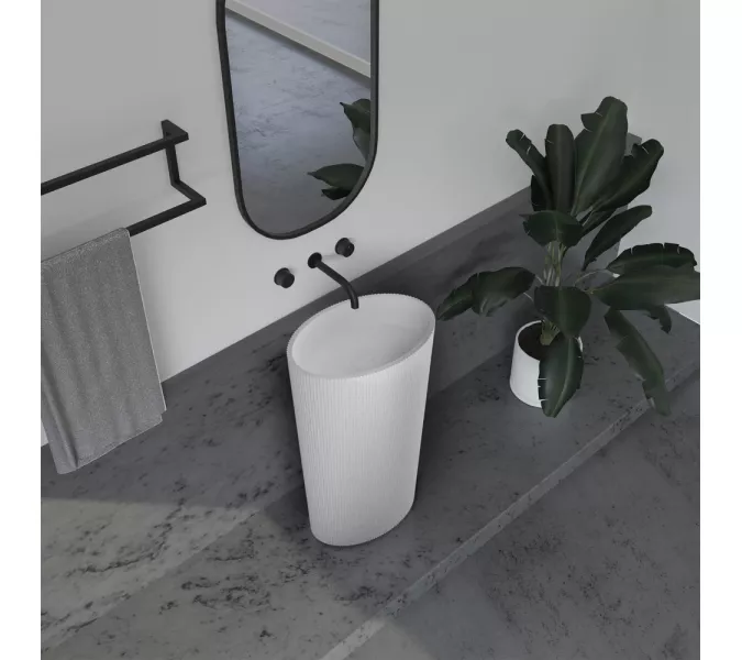 Раковина отдельностоящая ABBER Stein AS2504-H белая матовая, изображение 2