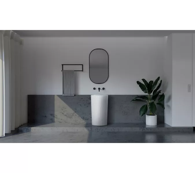 Раковина отдельностоящая ABBER Stein AS2504-H белая матовая, изображение 3