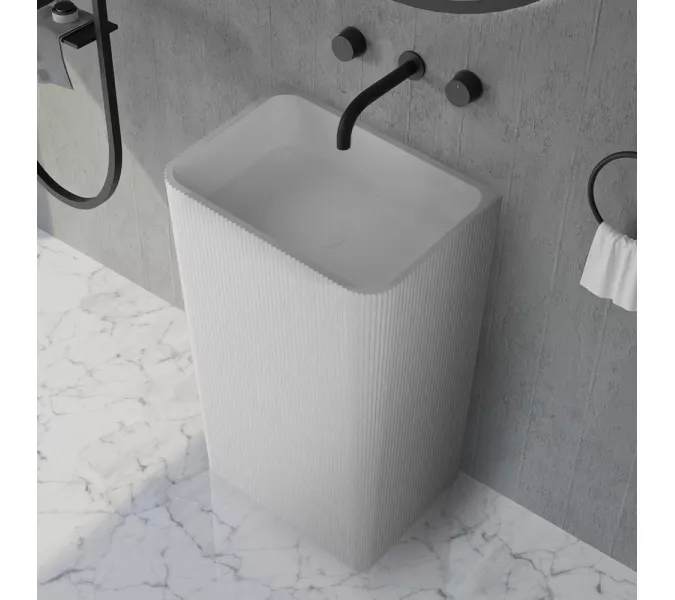 Раковина отдельностоящая ABBER Stein AS2505-H белая матовая