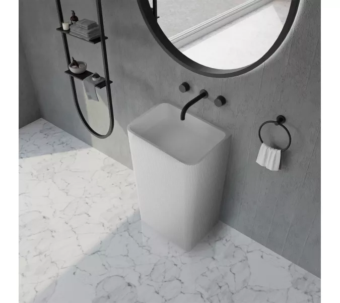 Раковина отдельностоящая ABBER Stein AS2505-H белая матовая, изображение 2