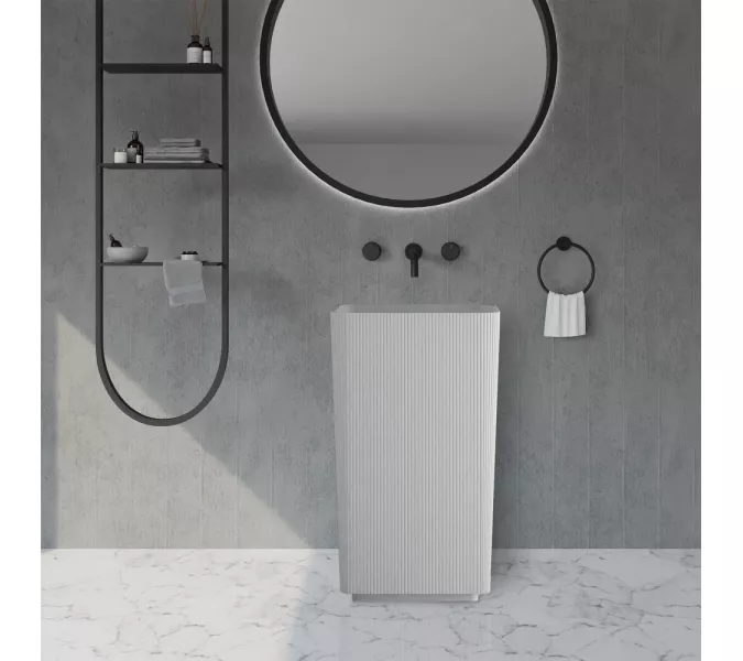 Раковина отдельностоящая ABBER Stein AS2505-H белая матовая, изображение 3