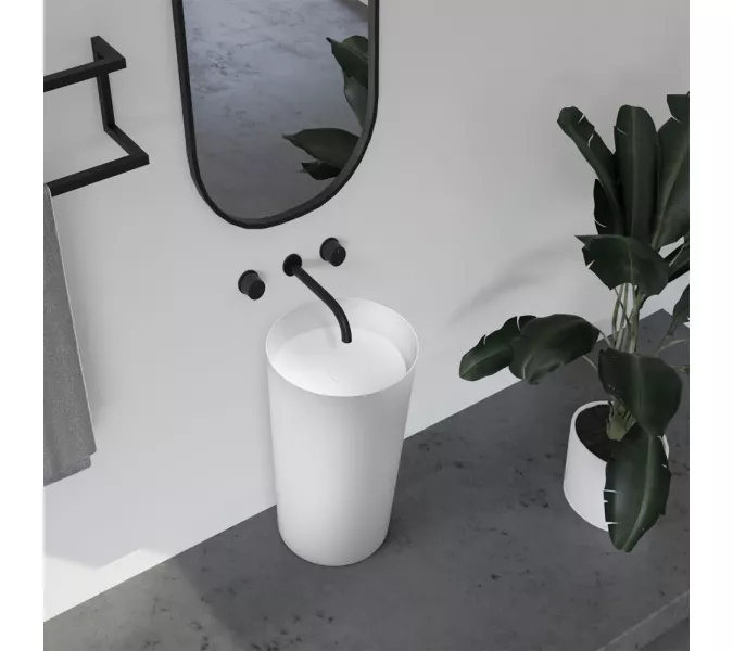 Раковина отдельностоящая ABBER Stein AS2506 белая матовая, изображение 2