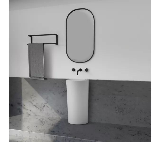 Раковина отдельностоящая ABBER Stein AS2506 белая матовая, изображение 3