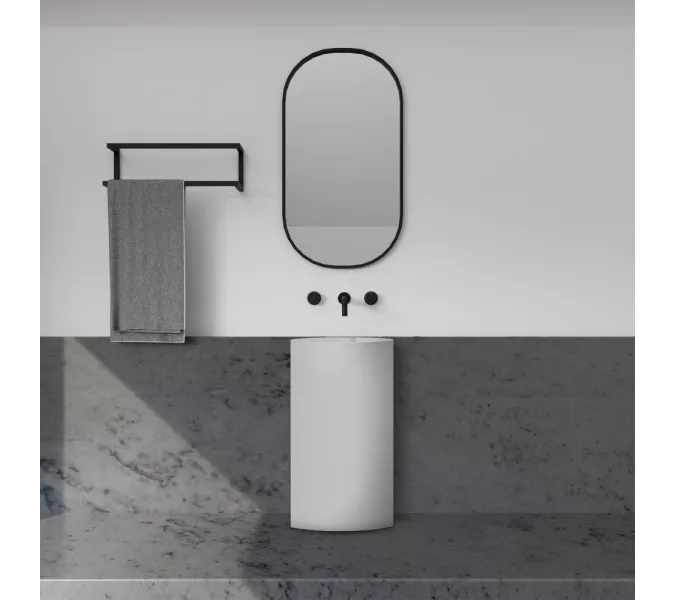 Раковина отдельностоящая ABBER Stein AS2506 белая матовая, изображение 4