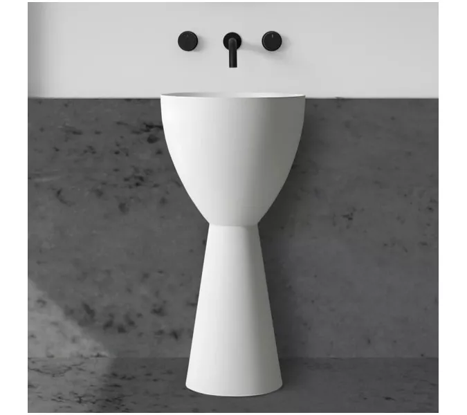 Раковина отдельностоящая ABBER Stein AS2507 белая матовая