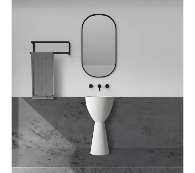 Раковина отдельностоящая ABBER Stein AS2507 белая матовая, изображение 2