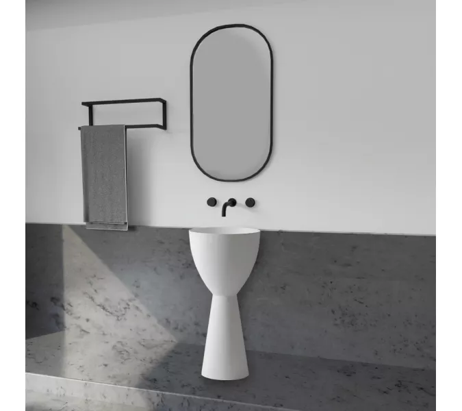 Раковина отдельностоящая ABBER Stein AS2507 белая матовая, изображение 3