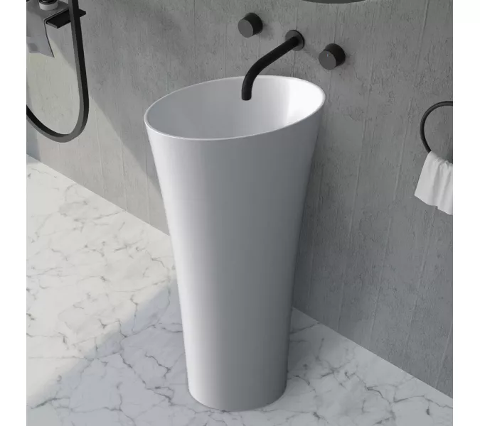 Раковина отдельностоящая ABBER Stein AS2509-H белая матовая