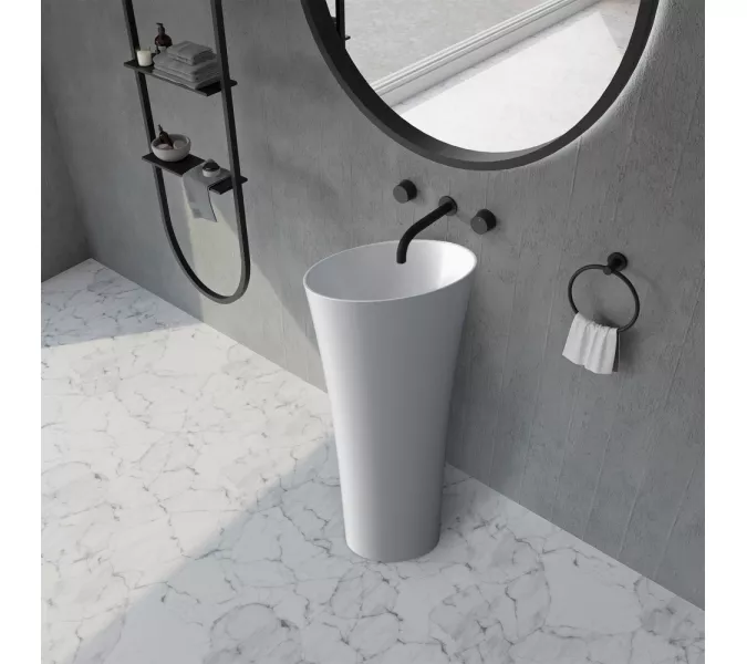 Раковина отдельностоящая ABBER Stein AS2509-H белая матовая, изображение 2