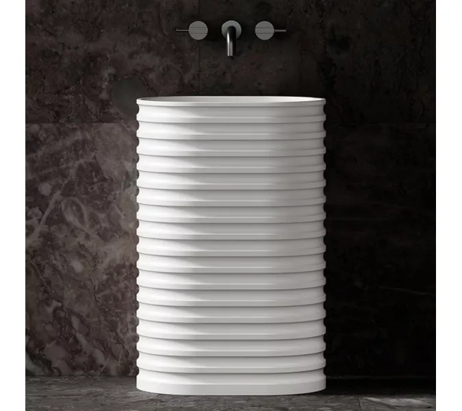 Раковина отдельностоящая ABBER Stein AS2550 белая матовая