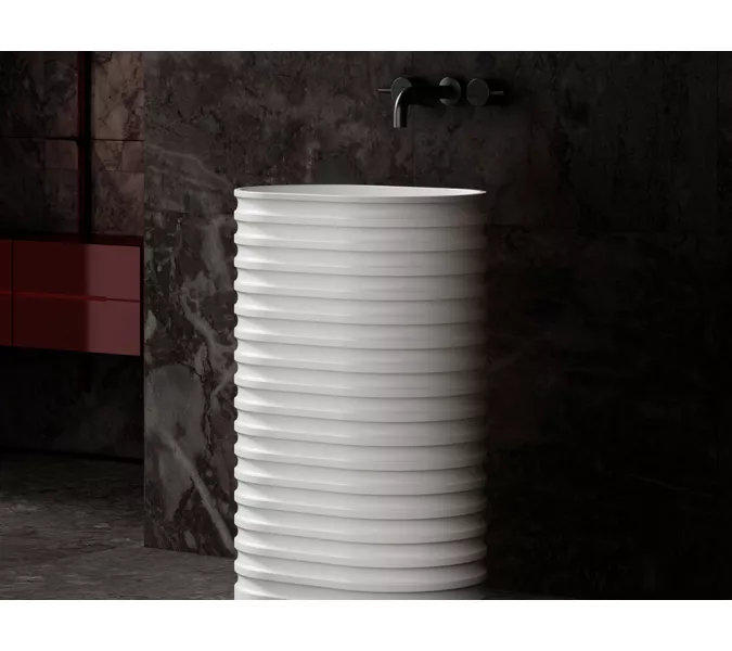 Раковина отдельностоящая ABBER Stein AS2550 белая матовая, изображение 2