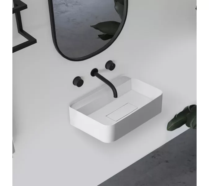 Раковина подвесная ABBER Stein AS2626 белая матовая, изображение 2