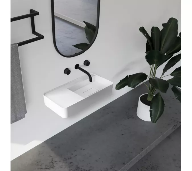 Раковина подвесная ABBER Stein AS2627-0.8 белая матовая, Выбрать размер: 80*40, изображение 2