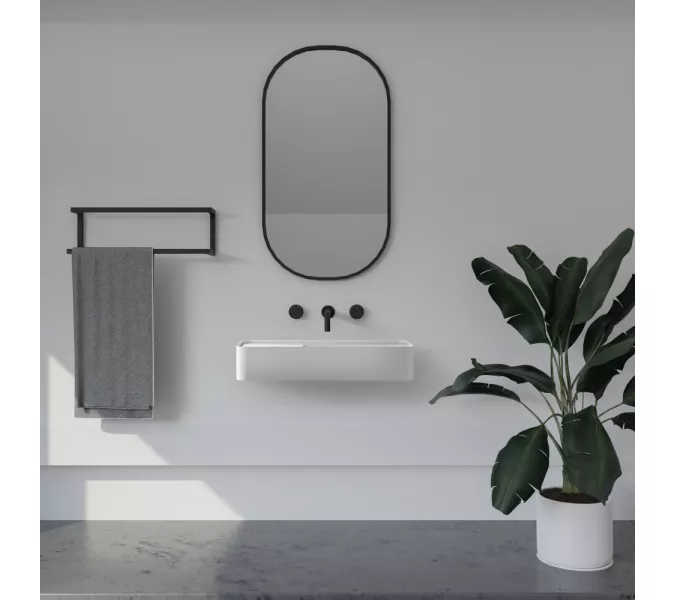 Раковина подвесная ABBER Stein AS2627-0.8 белая матовая, Выбрать размер: 80*40, изображение 3