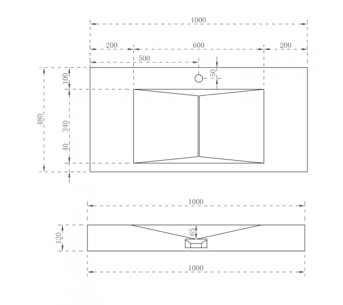Раковина подвесная ABBER Stein AS2641 белая матовая, изображение 4