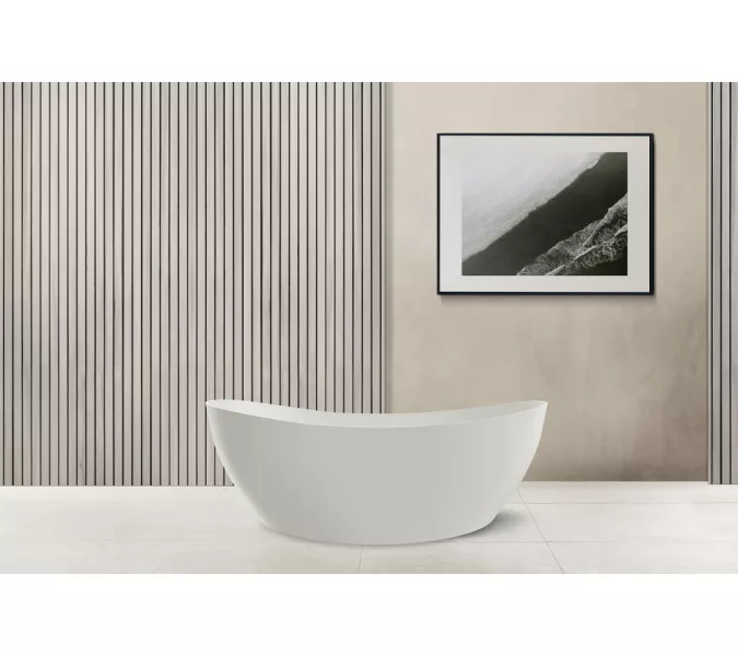 Ванна из искусственного камня ABBER Stein AS9615 белая матовая, Выбрать размер: 163х85, изображение 8