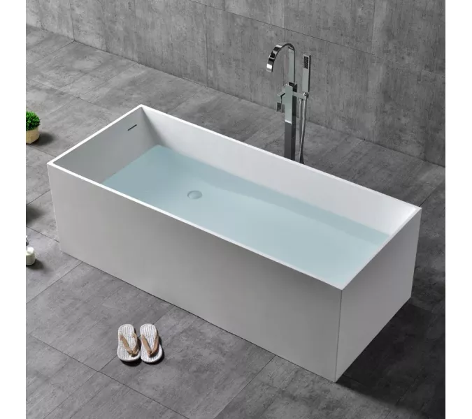 Ванна из искусственного камня ABBER Stein 180х76 белая матовая
