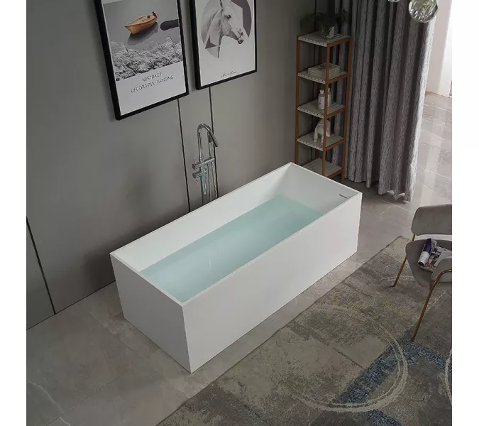 Ванна из искусственного камня ABBER Stein 180х76 белая матовая, изображение 2