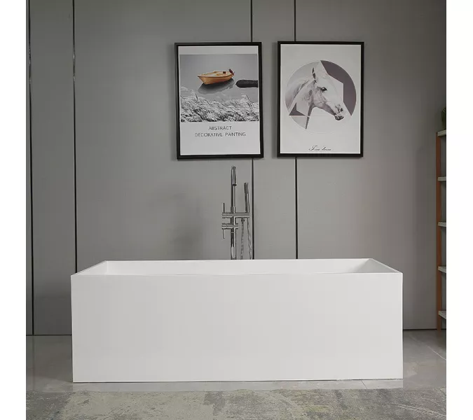 Ванна из искусственного камня ABBER Stein 180х76 белая матовая, изображение 3