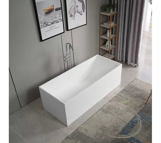 Ванна из искусственного камня ABBER Stein 180х76 белая матовая, изображение 4