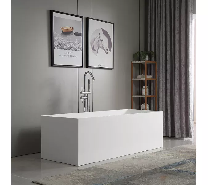 Ванна из искусственного камня ABBER Stein 180х76 белая матовая, изображение 5