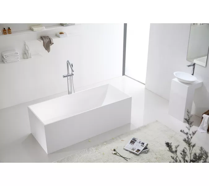 Ванна из искусственного камня ABBER Stein 180х76 белая матовая, изображение 6